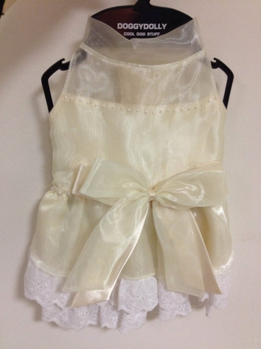 VESTITO CREAM DA CERIMONIA XLARGE