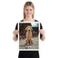 Poster personalizzato con la foto del tuo animale e il nome, cornice bianca 30x40 cm